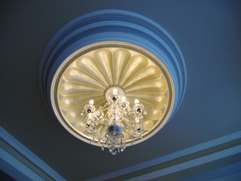 Ceiling Rose and Chandelier